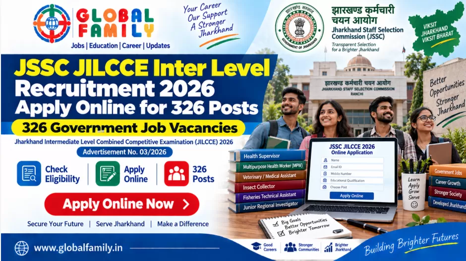 JSSC JILCCE Inter Level Recruitment 2026 – Apply Online for 326 Posts