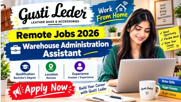 Gusti Leder Remote Jobs 2026 – Warehouse Administration Assistant | Freshers Welcome