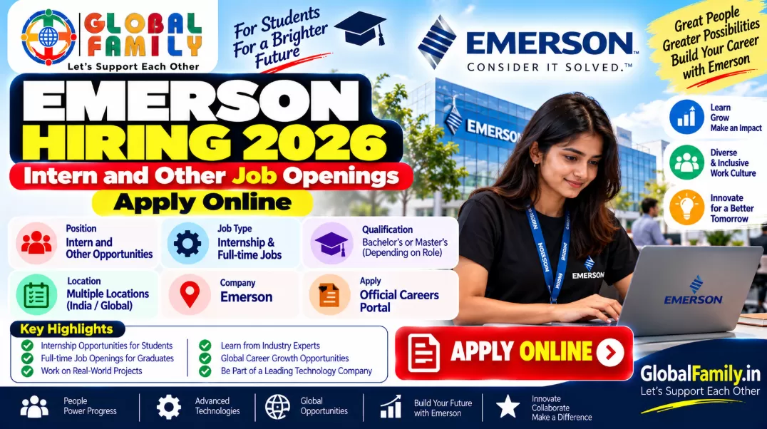 Emerson Hiring 2026: Intern and Other Job Openings – Apply Online